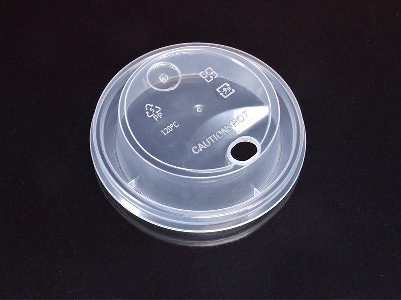 Bebida caliente café tapas de plástico con dos agujeros