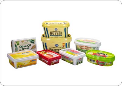 Materiales utilizados en el envasado de mantequilla y margarina