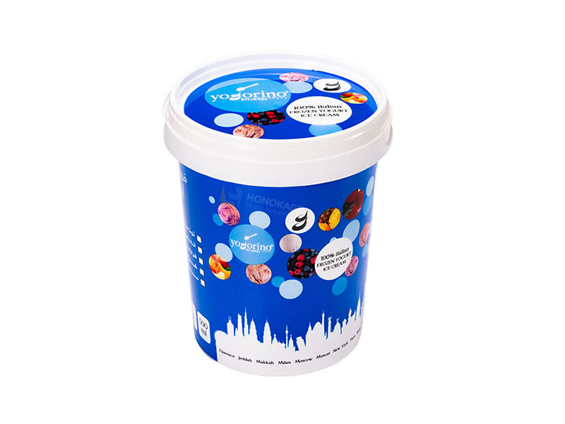 500ml contenedor de helado redondo