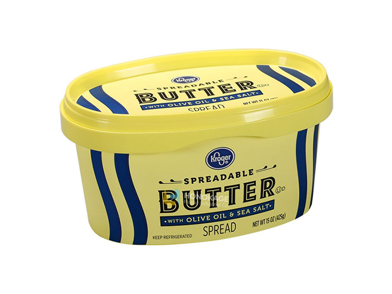 16oz contenedor de margarina IML ovalado