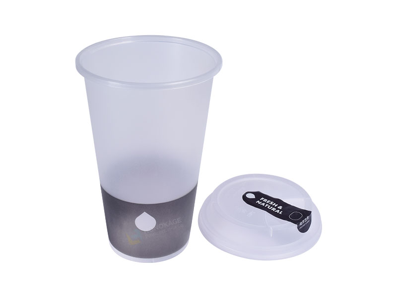 500ml plastic printed milk tea cup 2