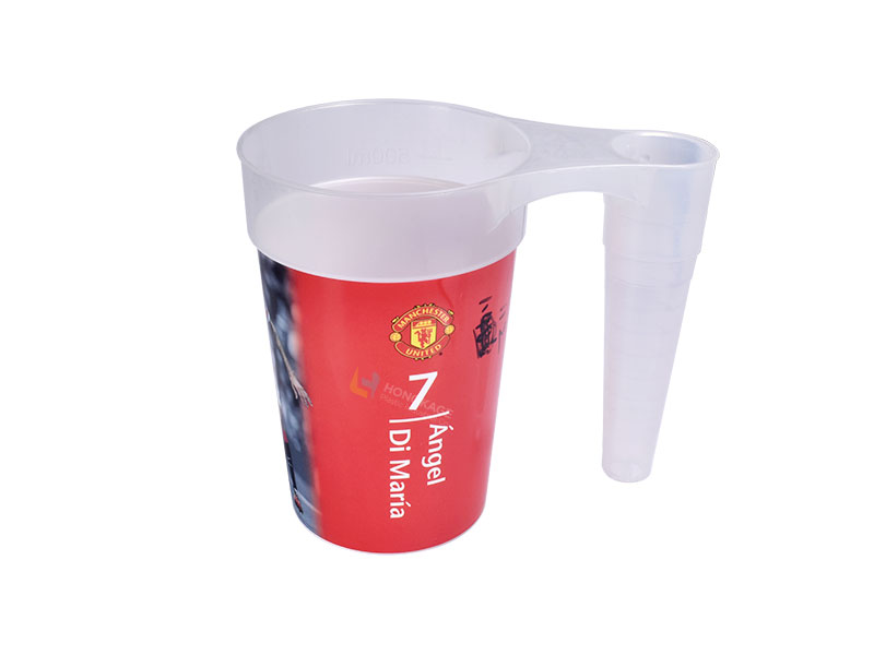 transparent printed stadium cup with handle 3