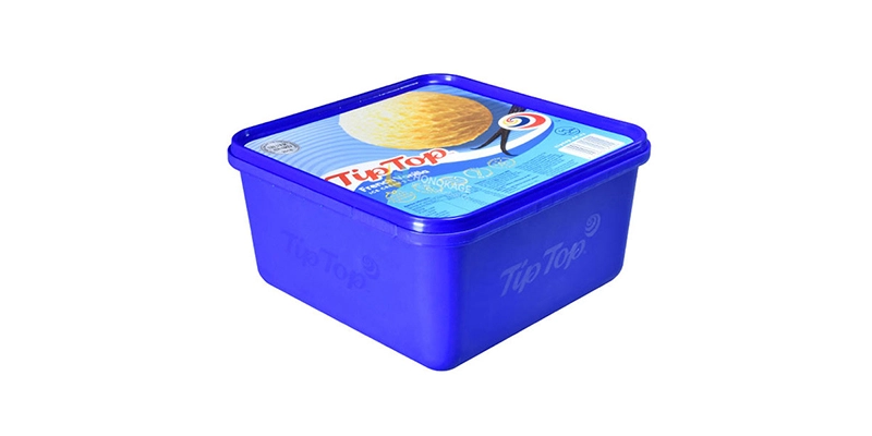 2l contenedor de helado de plástico cuadrado IML